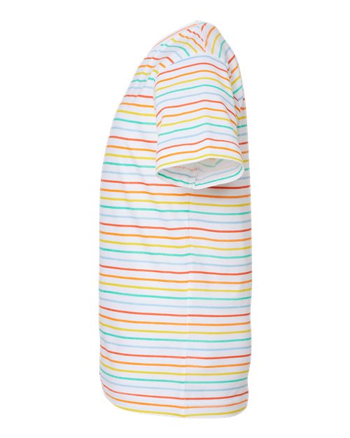 LAT Youth Fine Jersey Tee 6101 Rainbow Stripe