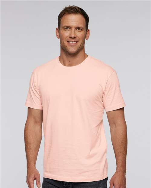 Custom Embroidered  LAT Fine Jersey Tee 6901 Blush