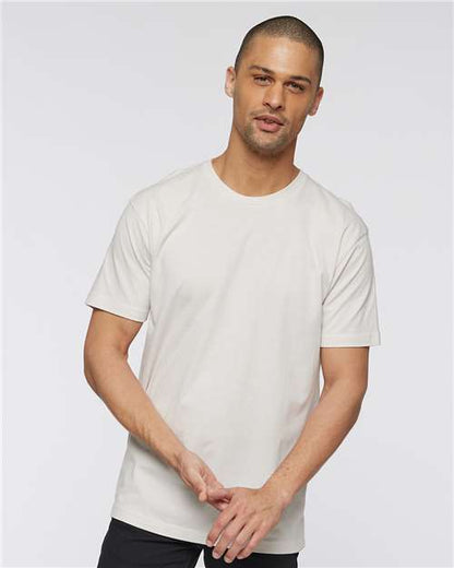Custom Embroidered  LAT Fine Jersey Tee 6901 Porcelain