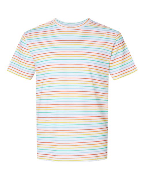 LAT Fine Jersey Tee 6901 Rainbow Stripe
