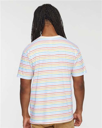 LAT Fine Jersey Tee 6901 Rainbow Stripe