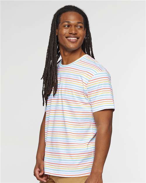 LAT Fine Jersey Tee 6901 Rainbow Stripe