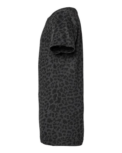 LAT Girls' Fine Jersey Tee 2616 Black Leopard