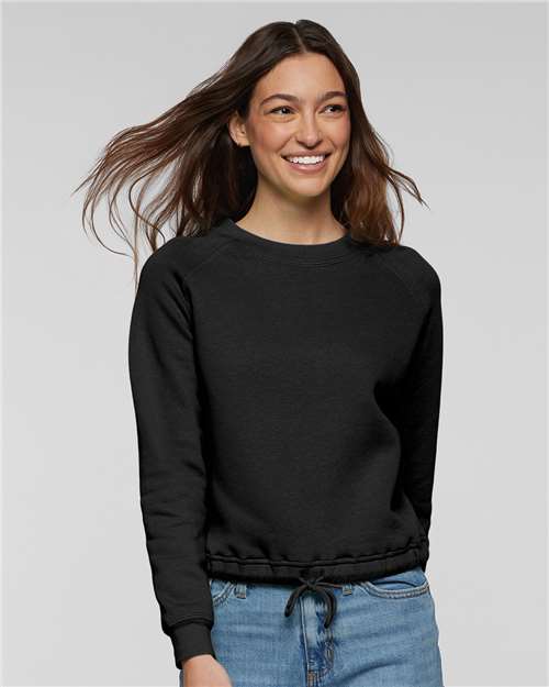 Custom Embroidered  LAT Women's Relaxed 3-End Boxy Fleece Crewneck Sweatshirt 3528  