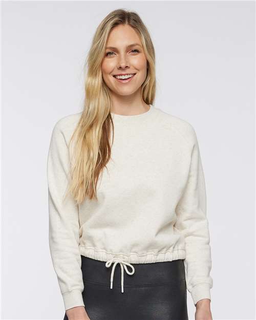 Custom Embroidered  LAT Women's Relaxed 3-End Boxy Fleece Crewneck Sweatshirt 3528  