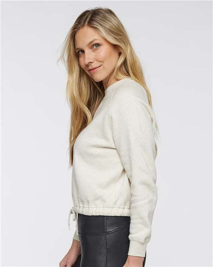 LAT Women's Relaxed 3-End Boxy Fleece Crewneck Sweatshirt 3528
