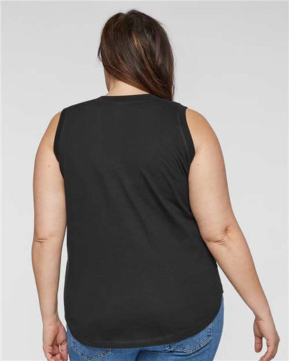 LAT Women's Curvy Relaxed Fine Jersey Tank 3892