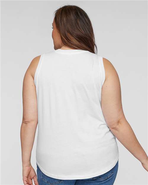 LAT Women's Curvy Relaxed Fine Jersey Tank 3892