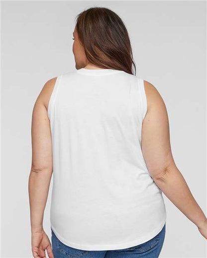 LAT Women's Curvy Relaxed Fine Jersey Tank 3892
