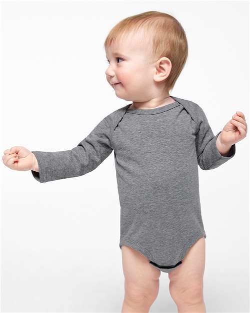 Custom Embroidered  Rabbit Skins Infant Fine Jersey Long Sleeve Bodysuit 4421  