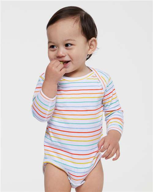 Custom Embroidered  Rabbit Skins Infant Fine Jersey Long Sleeve Bodysuit 4421  