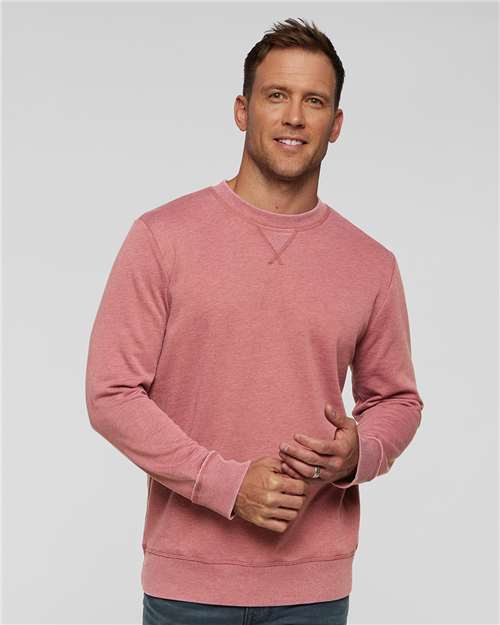 Custom Embroidered  LAT Vintage Wash Fleece Crewneck Sweatshirt 6935  