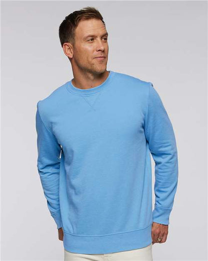 Custom Embroidered  LAT Vintage Wash Fleece Crewneck Sweatshirt 6935  