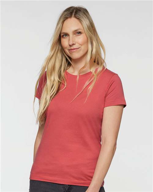 LAT Women's Fine Jersey Tee 3516 Passionfruit