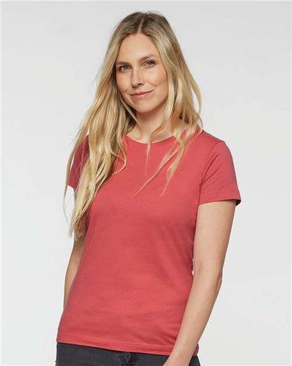 LAT Women's Fine Jersey Tee 3516 Passionfruit