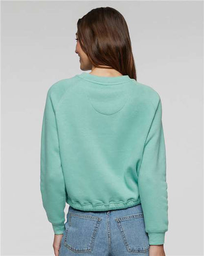 LAT Women's Relaxed 3-End Boxy Fleece Crewneck Sweatshirt 3528