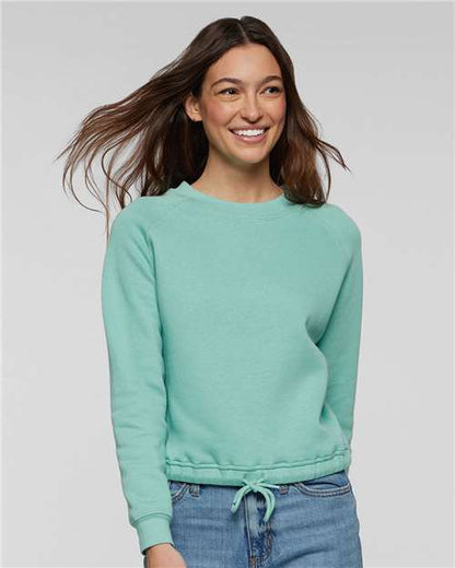 Custom Embroidered  LAT Women's Relaxed 3-End Boxy Fleece Crewneck Sweatshirt 3528  