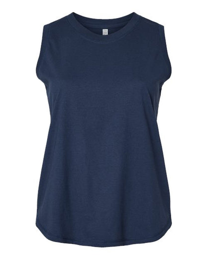 LAT Women's Curvy Relaxed Fine Jersey Tank 3892