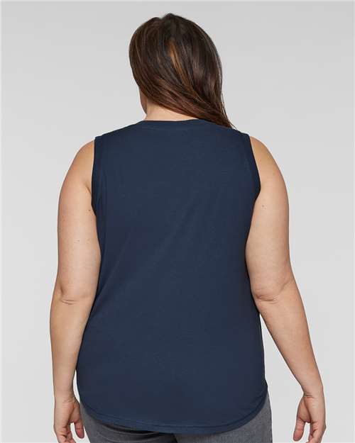LAT Women's Curvy Relaxed Fine Jersey Tank 3892
