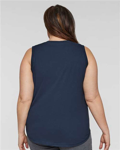 LAT Women's Curvy Relaxed Fine Jersey Tank 3892