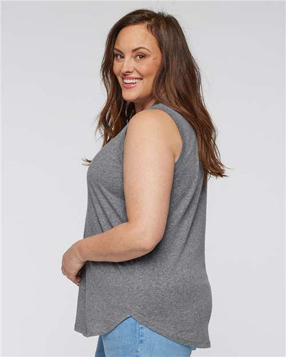 LAT Women's Curvy Relaxed Fine Jersey Tank 3892