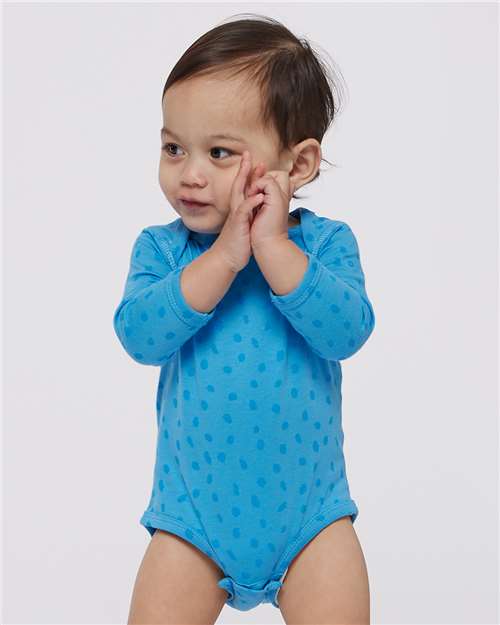 Custom Embroidered  Rabbit Skins Infant Fine Jersey Long Sleeve Bodysuit 4421  