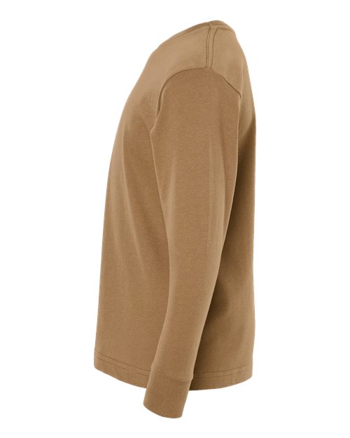 LAT Youth Fine Jersey Long Sleeve Tee 6201 Coyote Brown