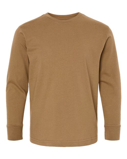 LAT Youth Fine Jersey Long Sleeve Tee 6201 Coyote Brown