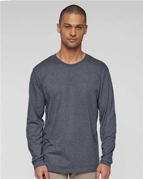 Custom Embroidered  LAT Fine Jersey Long Sleeve Tee 6918 Vintage Denim