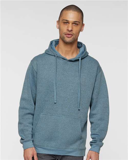 Custom Embroidered  LAT Elevated Fleece Basic Hoodie 6926 Bermuda Blackout