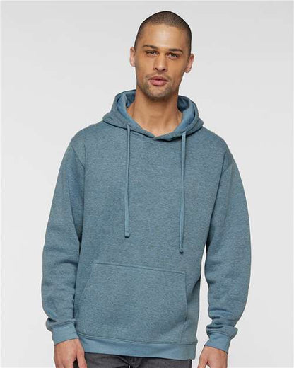 Custom Embroidered  LAT Elevated Fleece Basic Hoodie 6926 Bermuda Blackout