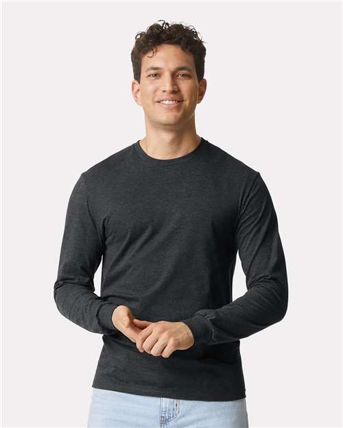 Gildan Softstyle® CVC Long Sleeve T-Shirt 67400 Custom Embroidered Business Logo