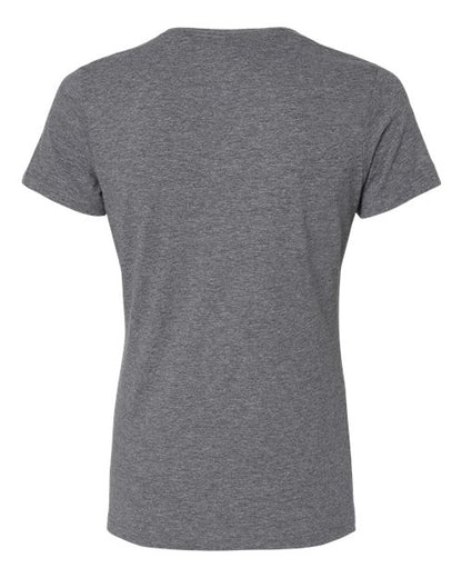 Gildan Softstyle® Women’s T-Shirt 64000L Dark Heather Custom Embroidered Business Logo