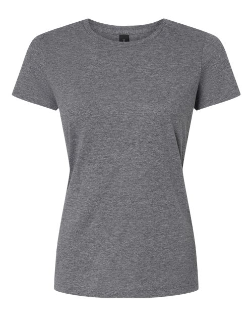 Gildan Softstyle® Women’s T-Shirt 64000L Dark Heather Custom Embroidered Business Logo