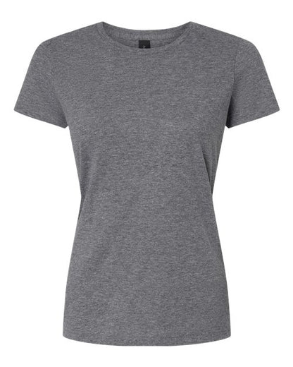 Gildan Softstyle® Women’s T-Shirt 64000L Dark Heather Custom Embroidered Business Logo
