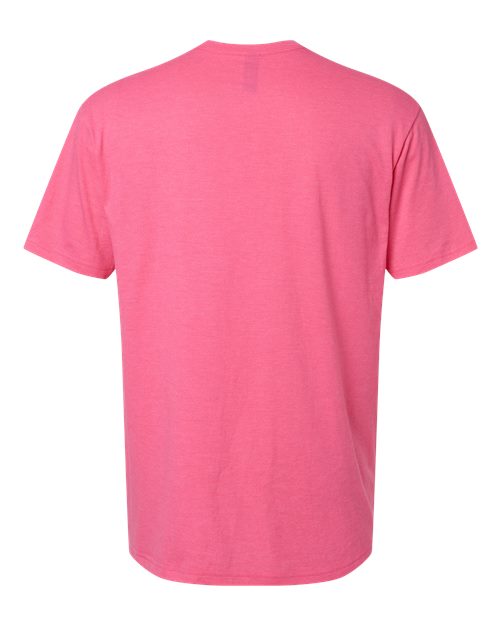 Gildan Softstyle® CVC T-Shirt 67000 Pink Lemonade Mist Custom Embroidered Business Logo