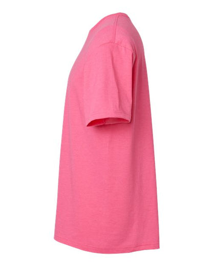 Gildan Softstyle® CVC T-Shirt 67000 Pink Lemonade Mist Custom Embroidered Business Logo