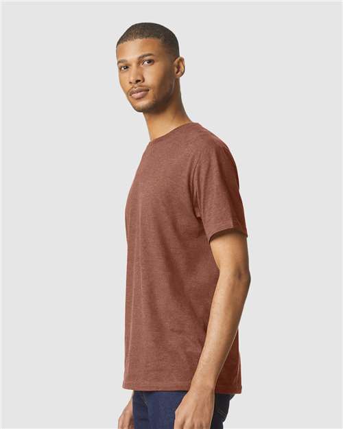 Gildan Softstyle® CVC T-Shirt 67000 Cocoa Mist Custom Embroidered Business Logo