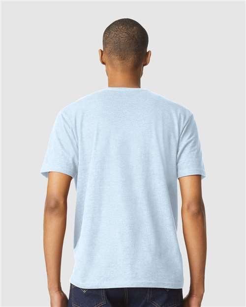Gildan Softstyle® CVC T-Shirt 67000 Light Blue Mist Custom Embroidered Business Logo