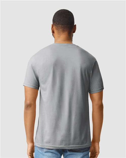 Gildan Softstyle® CVC T-Shirt 67000 Sport Grey Custom Embroidered Business Logo