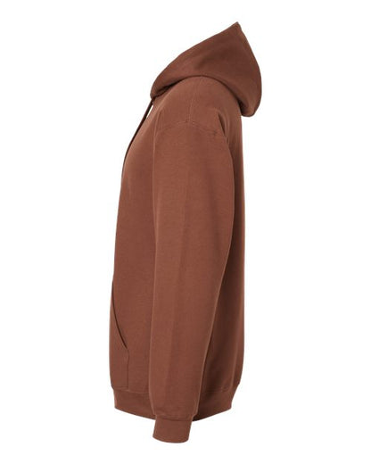 Gildan Softstyle® Midweight Hooded Sweatshirt SF500 Cocoa Custom Embroidered Business Logo