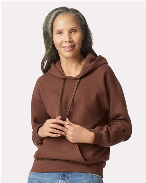 Custom Embroidered  Gildan Softstyle® Midweight Hooded Sweatshirt SF500 Cocoa