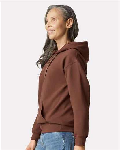 Gildan Softstyle® Midweight Hooded Sweatshirt SF500 Cocoa Custom Embroidered Business Logo