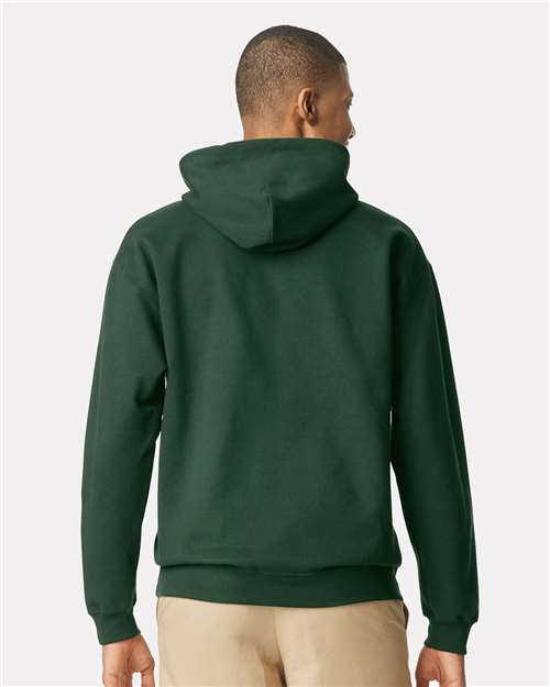 Gildan Softstyle® Midweight Hooded Sweatshirt SF500 Forest Green Custom Embroidered Business Logo