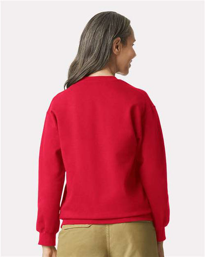 Gildan Softstyle® Midweight Crewneck Sweatshirt SF000 Red Custom Embroidered Business Logo