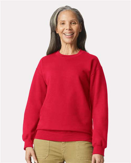 Gildan Softstyle® Midweight Crewneck Sweatshirt SF000 Pink Lemonade Custom Embroidered Business Logo