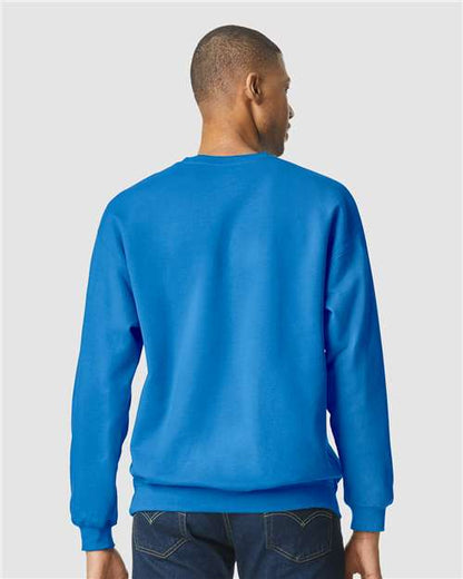 Gildan Softstyle® Midweight Crewneck Sweatshirt SF000 Royal Custom Embroidered Business Logo