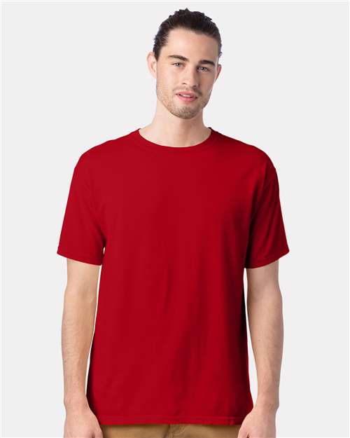 Custom Embroidered  ComfortWash by Hanes Garment-Dyed T-Shirt GDH100 Athletic Red