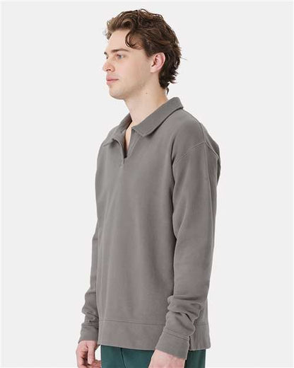 ComfortWash by Hanes Garment-Dyed Polo Collar Sweatshirt GDH490