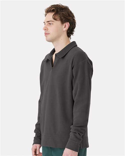 ComfortWash by Hanes Garment-Dyed Polo Collar Sweatshirt GDH490